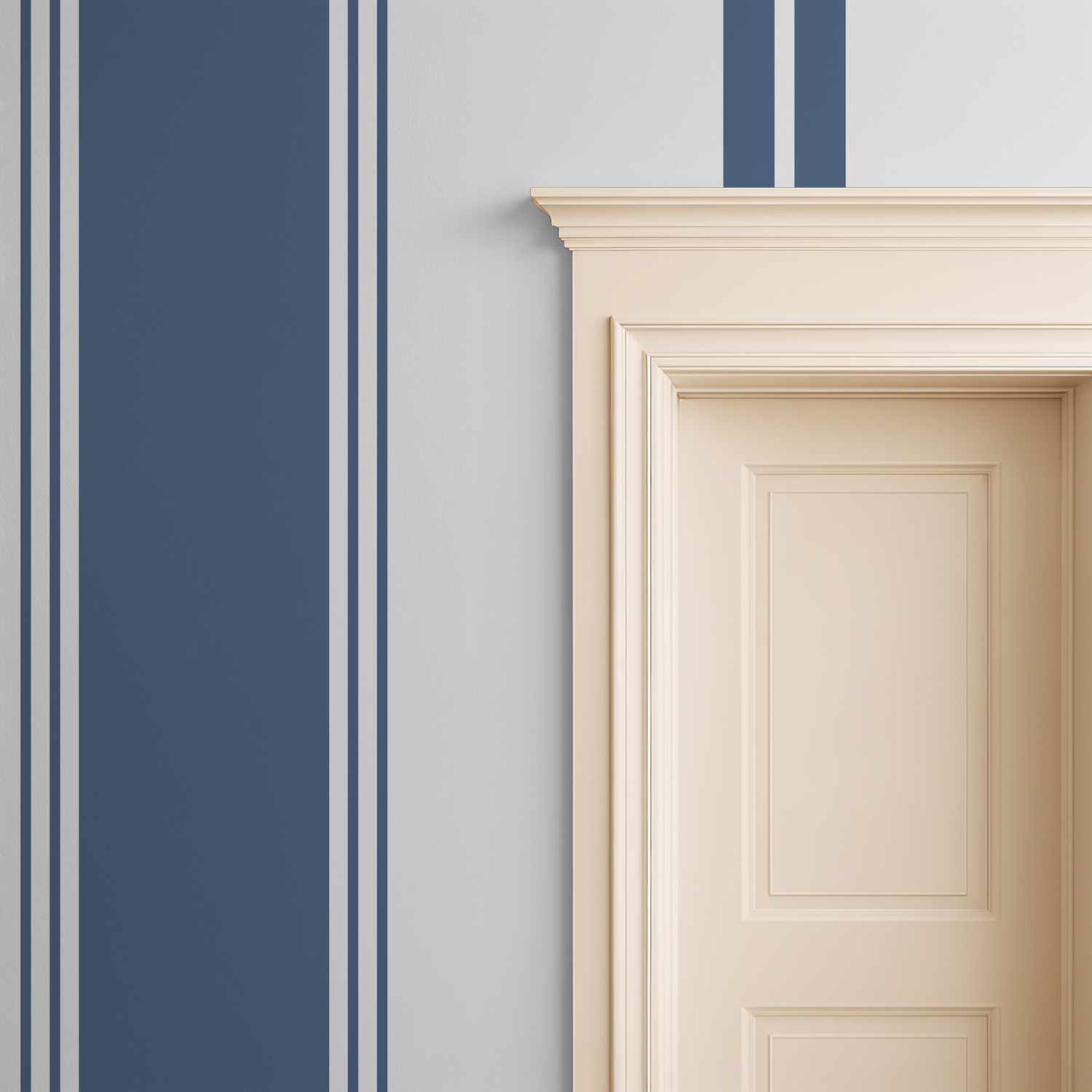 Fletcher Stripe (Blue) Wallpaper WALL BLUSH