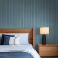 Pinstripe Dot (Blue) Wallpaper WALL BLUSH