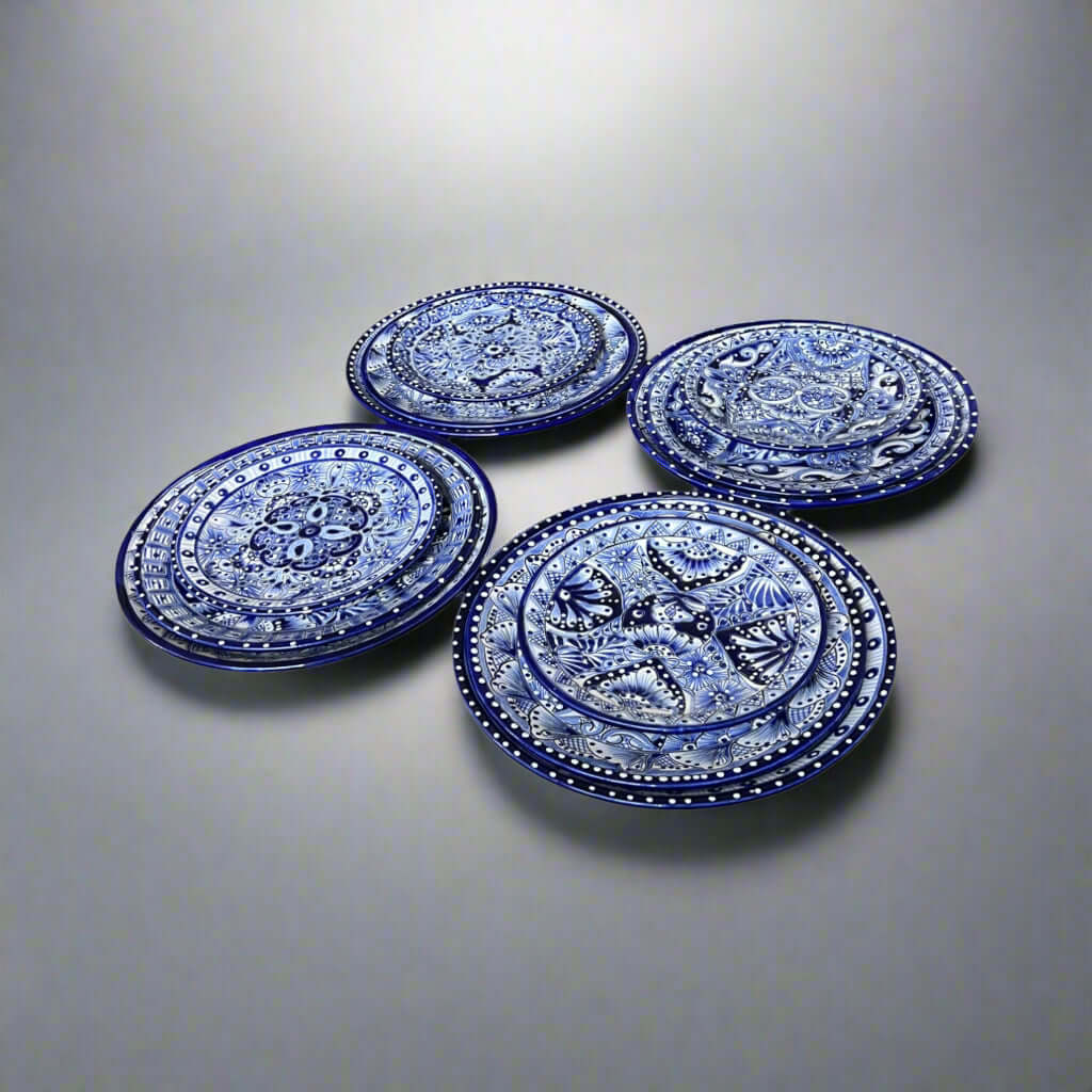 Blue & White Talavera Dinnerware Set | 12-Piece Set for 4 The Talavera Hub