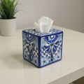 Blue & White Talavera Tissue Box | Handmade Mexican Accent The Talavera Hub