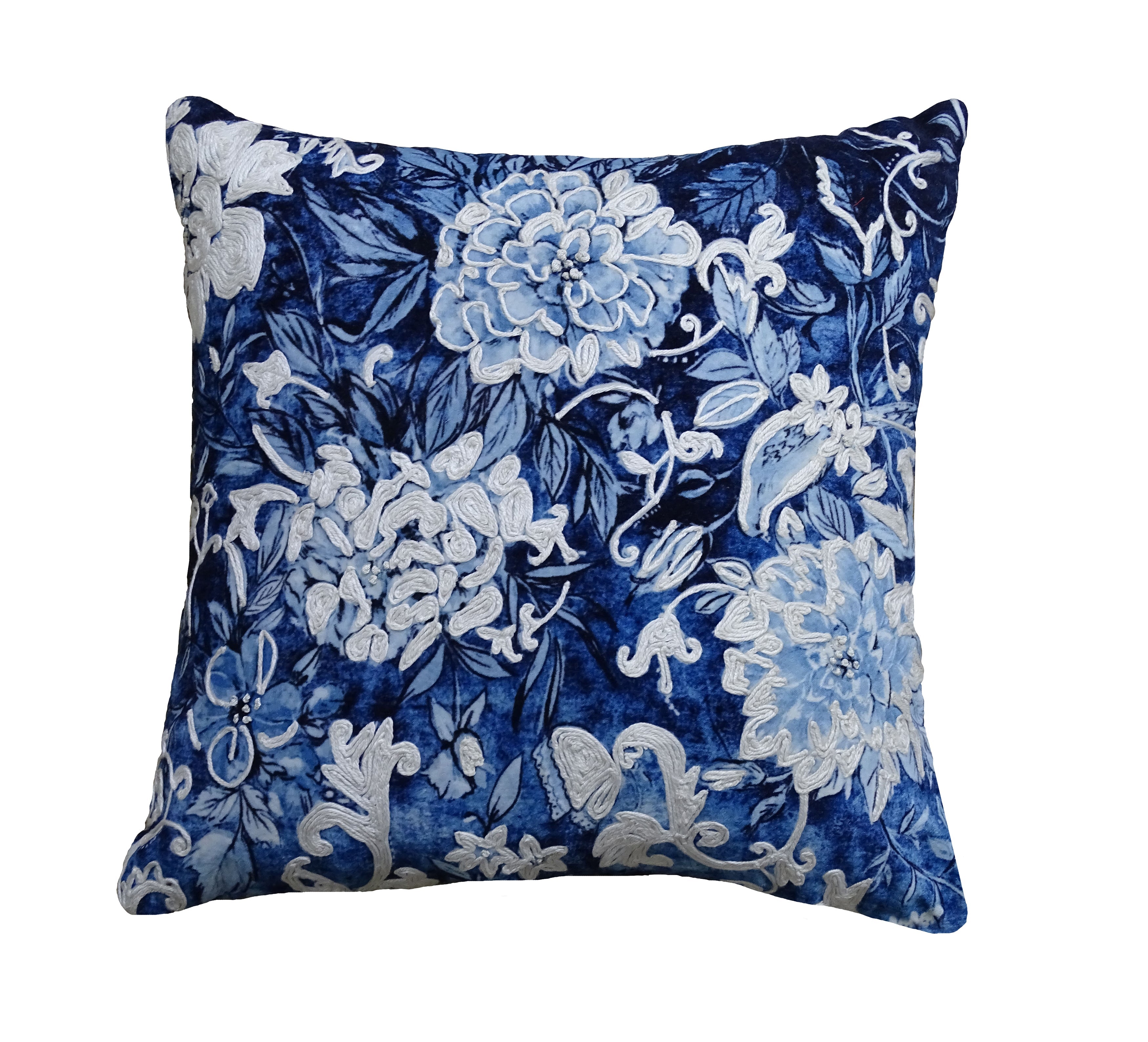 Decorative Throw Pillow Cover Fall Collection Blue & White Vibhsa