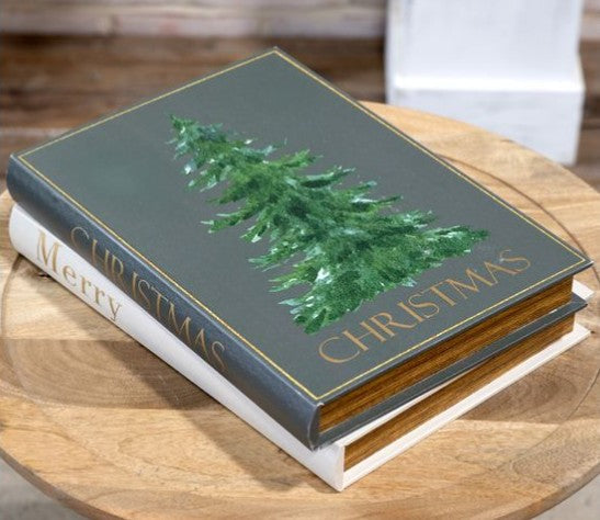 Set of 2 Merry Christmas Storage Books Thenestedfig