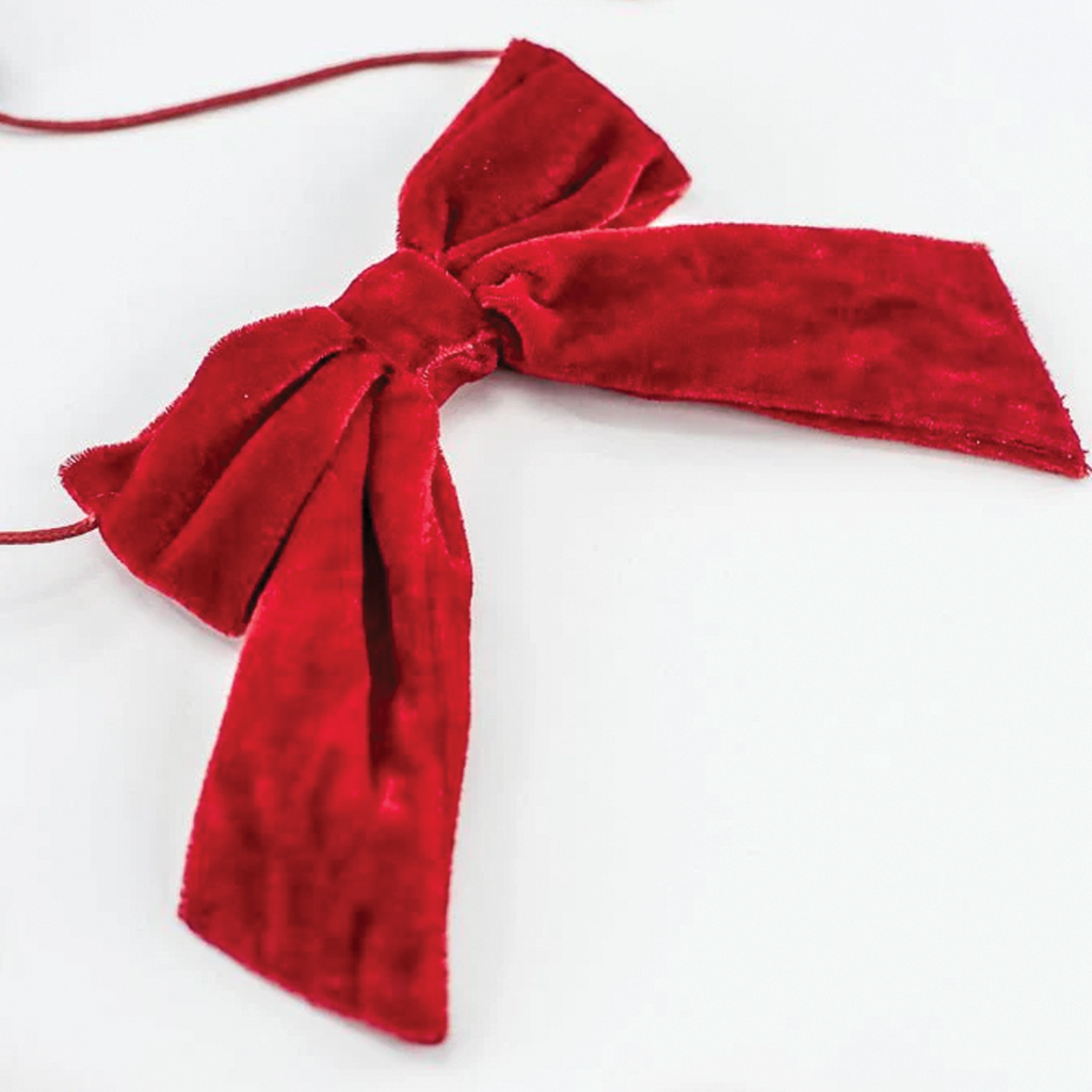 5ft. Red Velvet Bow Garland Branches Designs