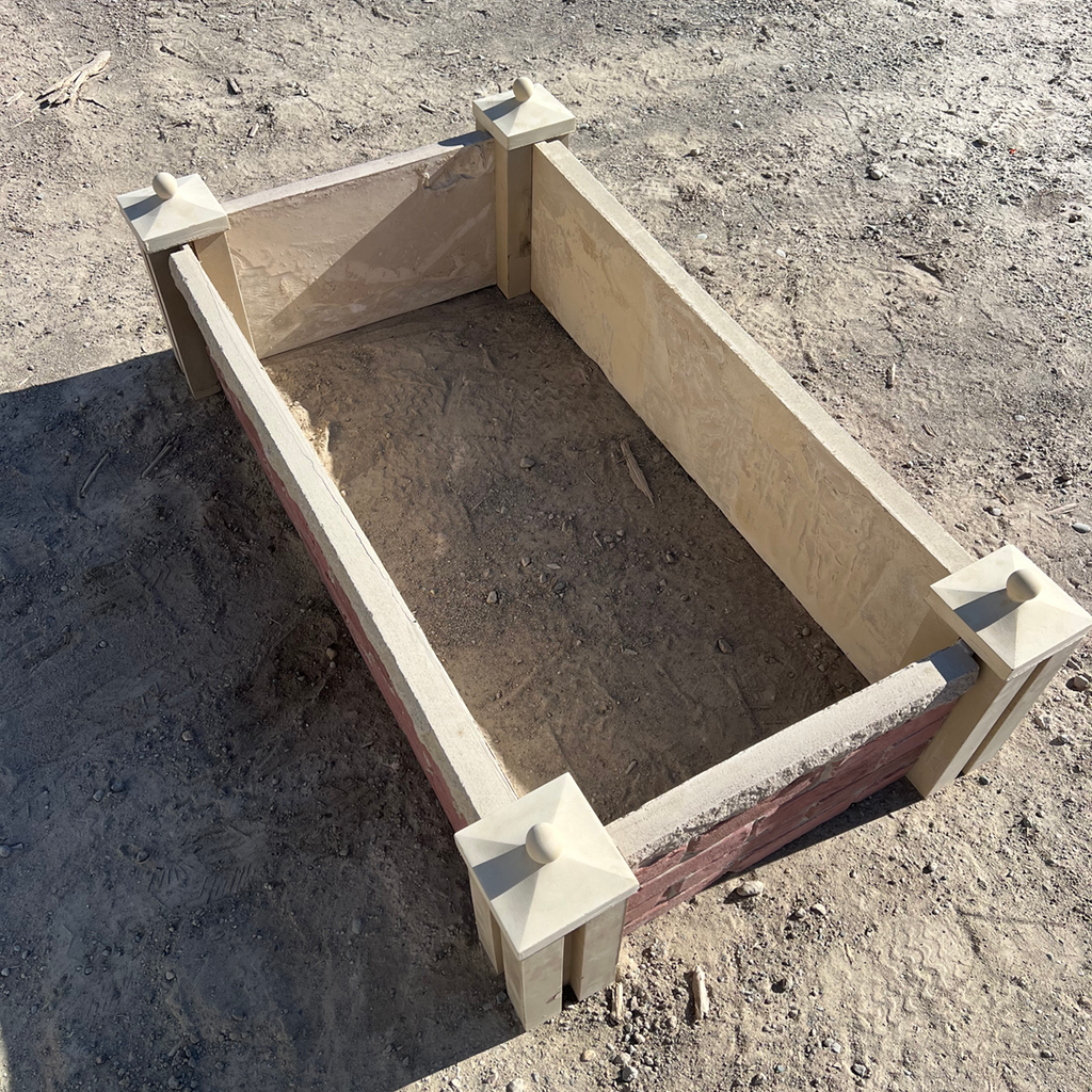 Prefabricated Concrete Garden Bed - Textured Stone HomeBridgePC
