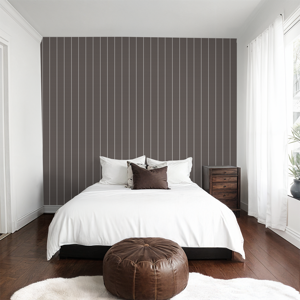 Pinstripe Dot (Brown) Wallpaper WALL BLUSH