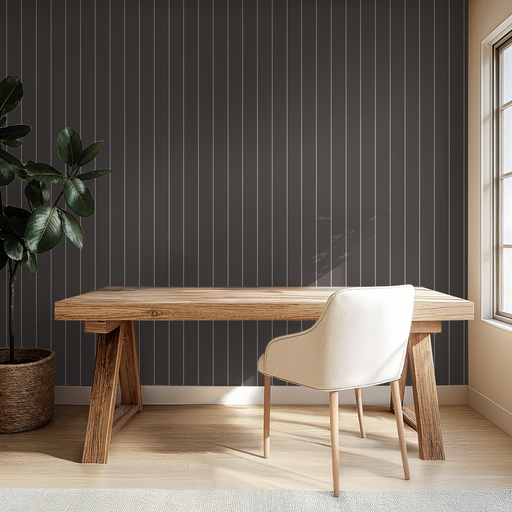 Pinstripe Dot (Brown) Wallpaper WALL BLUSH