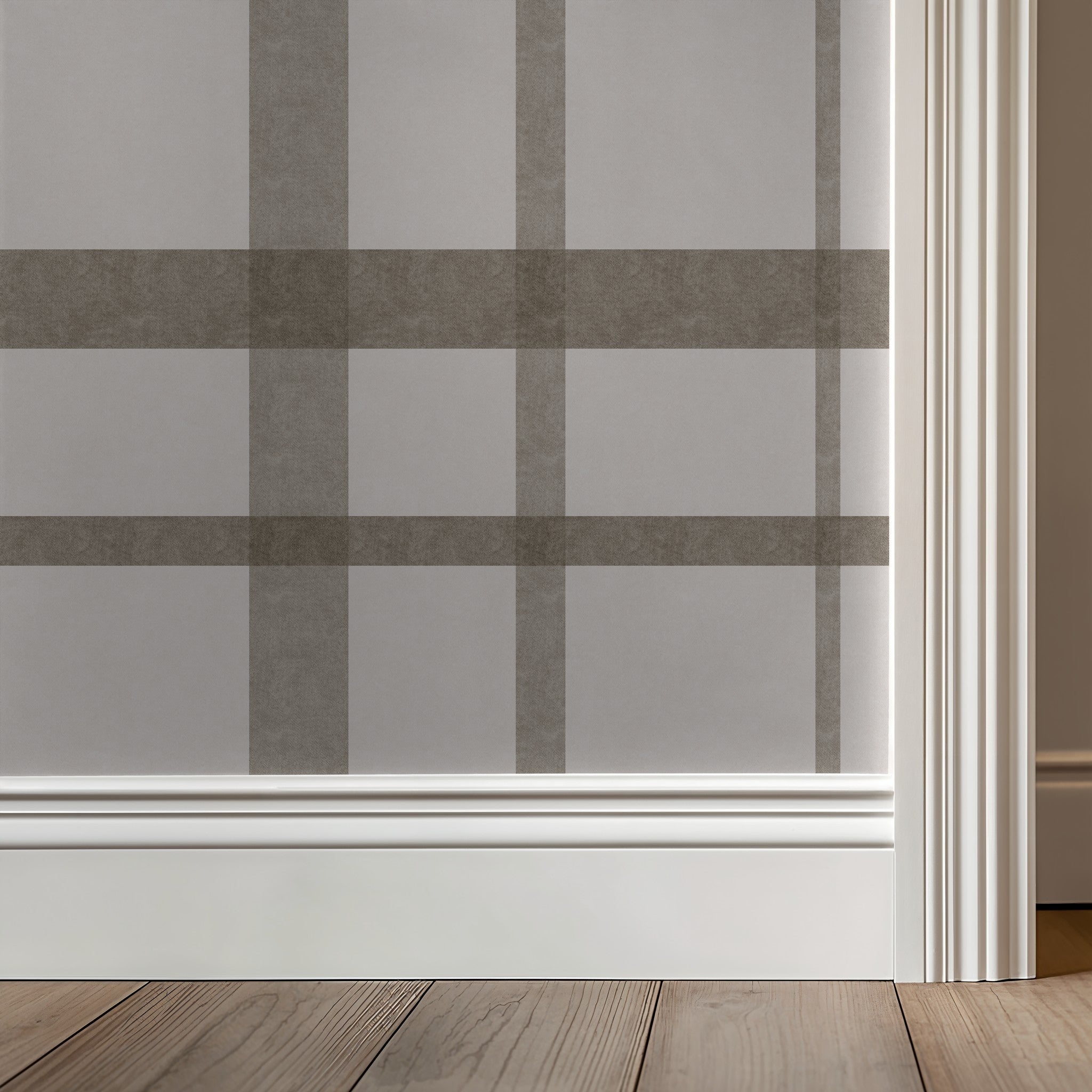 Ashford Plaid (Brown) Wallpaper WALL BLUSH