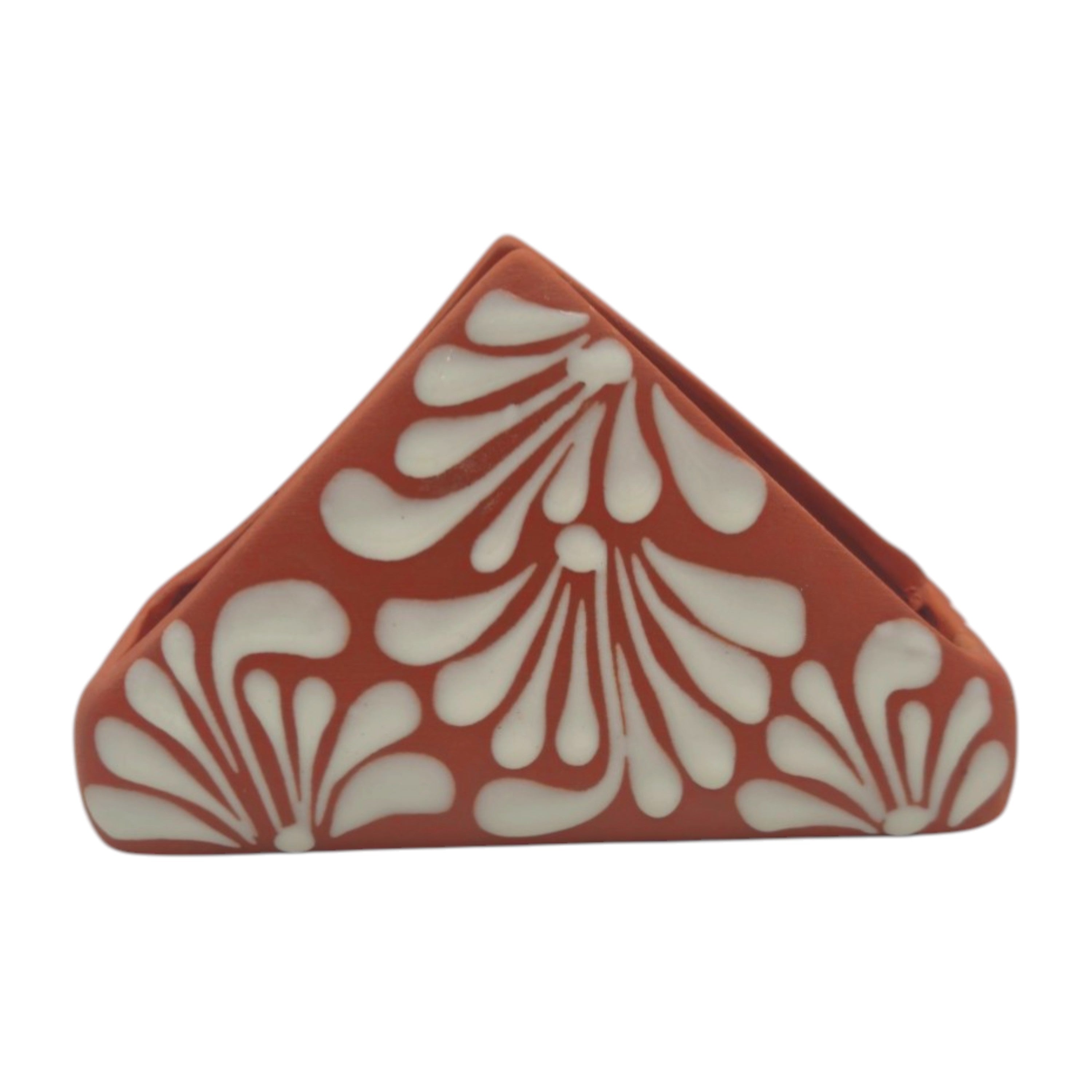 Brown & White Talavera Napkin Holder | Hand-Painted Mexican Decor The Talavera Hub
