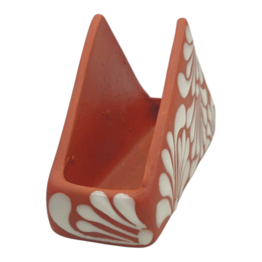 Brown & White Talavera Napkin Holder | Hand-Painted Mexican Decor The Talavera Hub