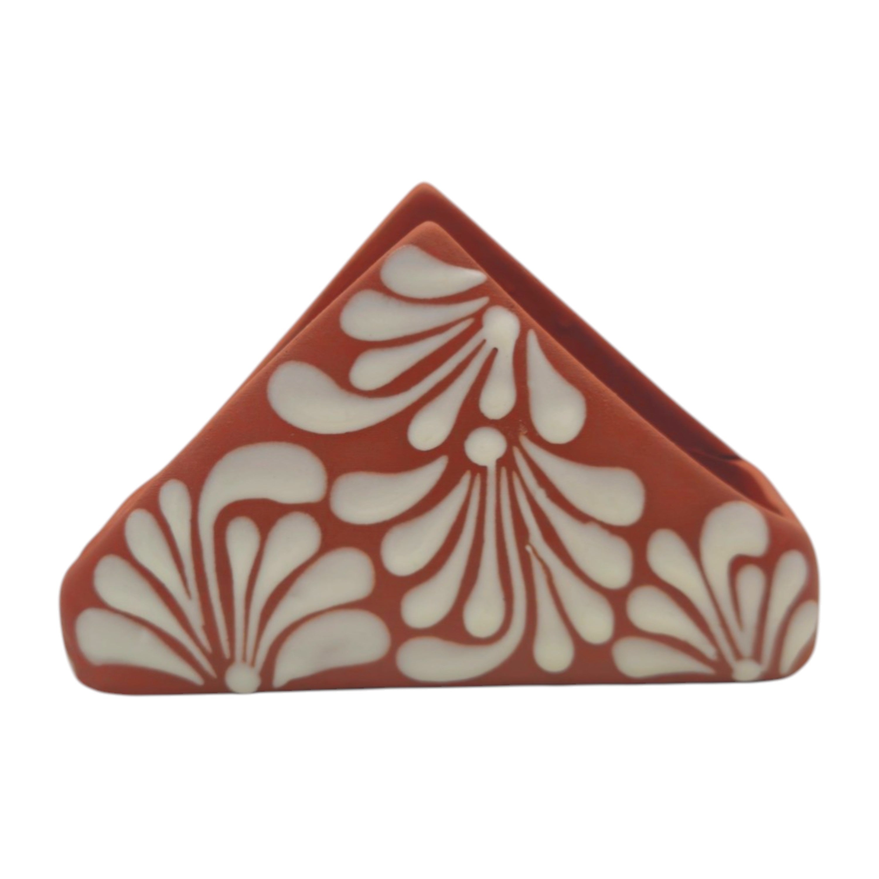 Brown & White Talavera Napkin Holder | Hand-Painted Mexican Decor The Talavera Hub