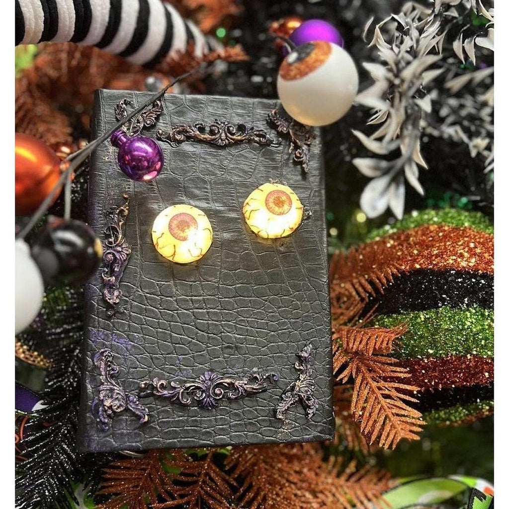 8.25" Lighted Halloween Book Eyeball Michelle's aDOORable Creations