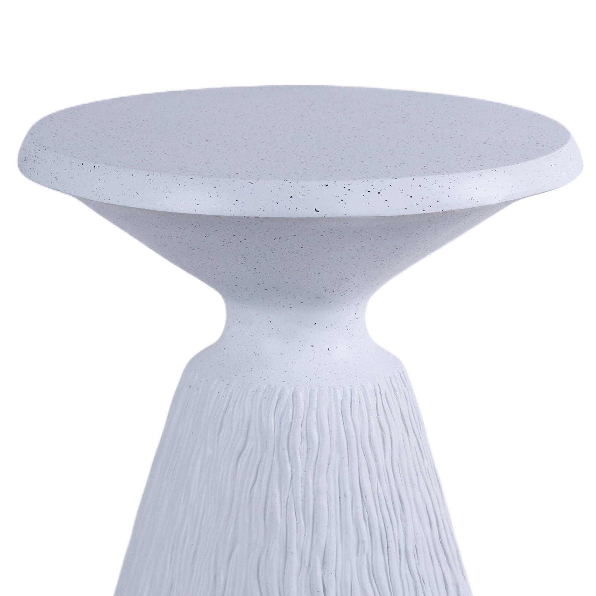 Outdoor End Table, Round Garden Stool - Aqua Gray Unique Piece Furniture