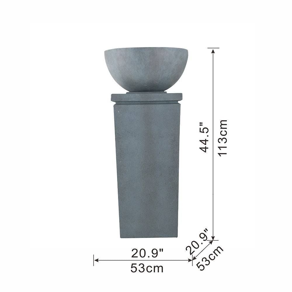Zen Bowl Water Fountain, Outdoor Bird Feeder / Bath Fountains, Relaxing Water Feature For Garden Unique Piece Furniture