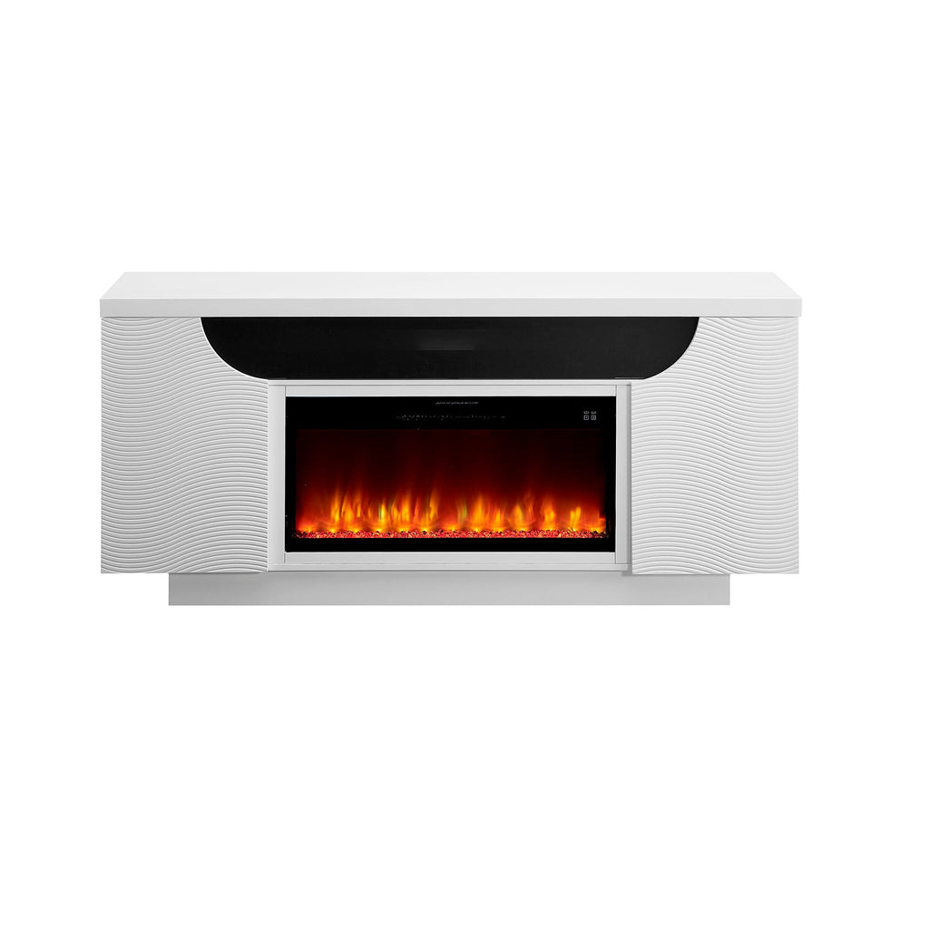 Alessia - Electric Fireplace With Multi Color LED And Flame Settings Unique Piece Furniture