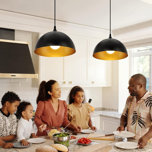 2 Farmhouse Dome Pendant Lights Farmhouse Decor