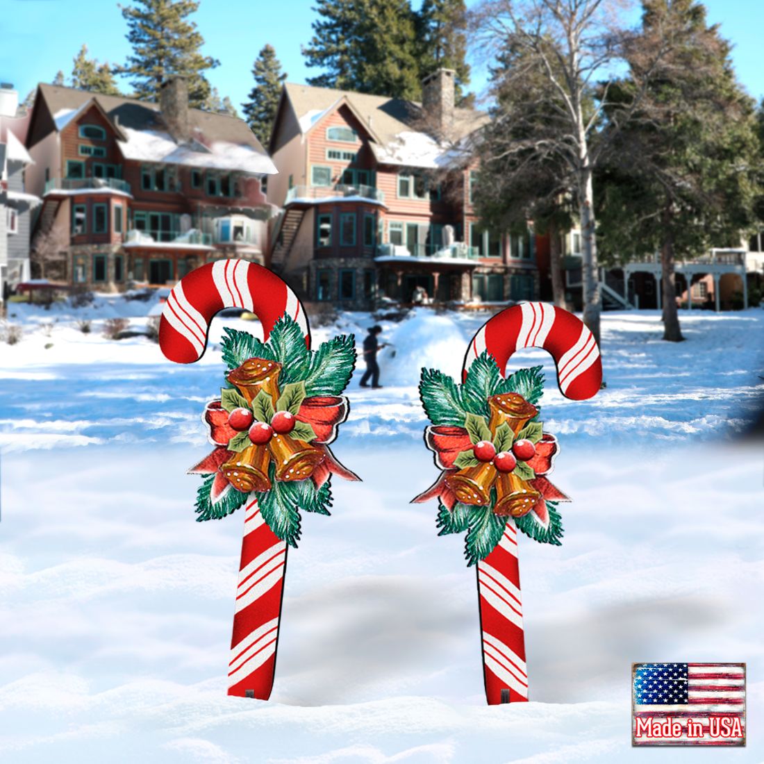 Christmas Candy Cane Holiday Outdoor Decor by G. DeBrekht - Christmas Decor - 8151924F-S2 G.DeBrekht