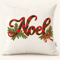 Noel Tartan Ribbon Pillow Cover — Fits 18x18 Insert Cotton and Crate