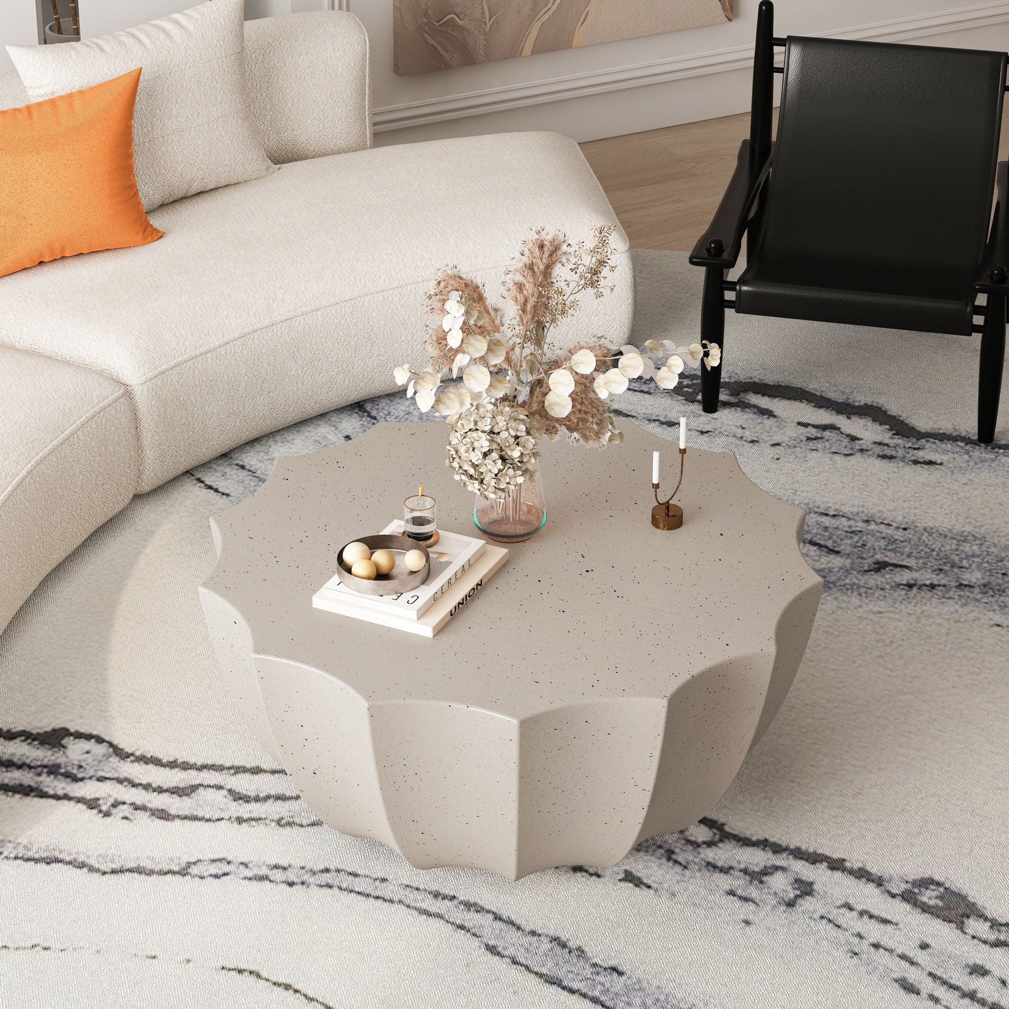 Modern Round Coffee Table For Indoor / Outdoor Unique Piece Furniture