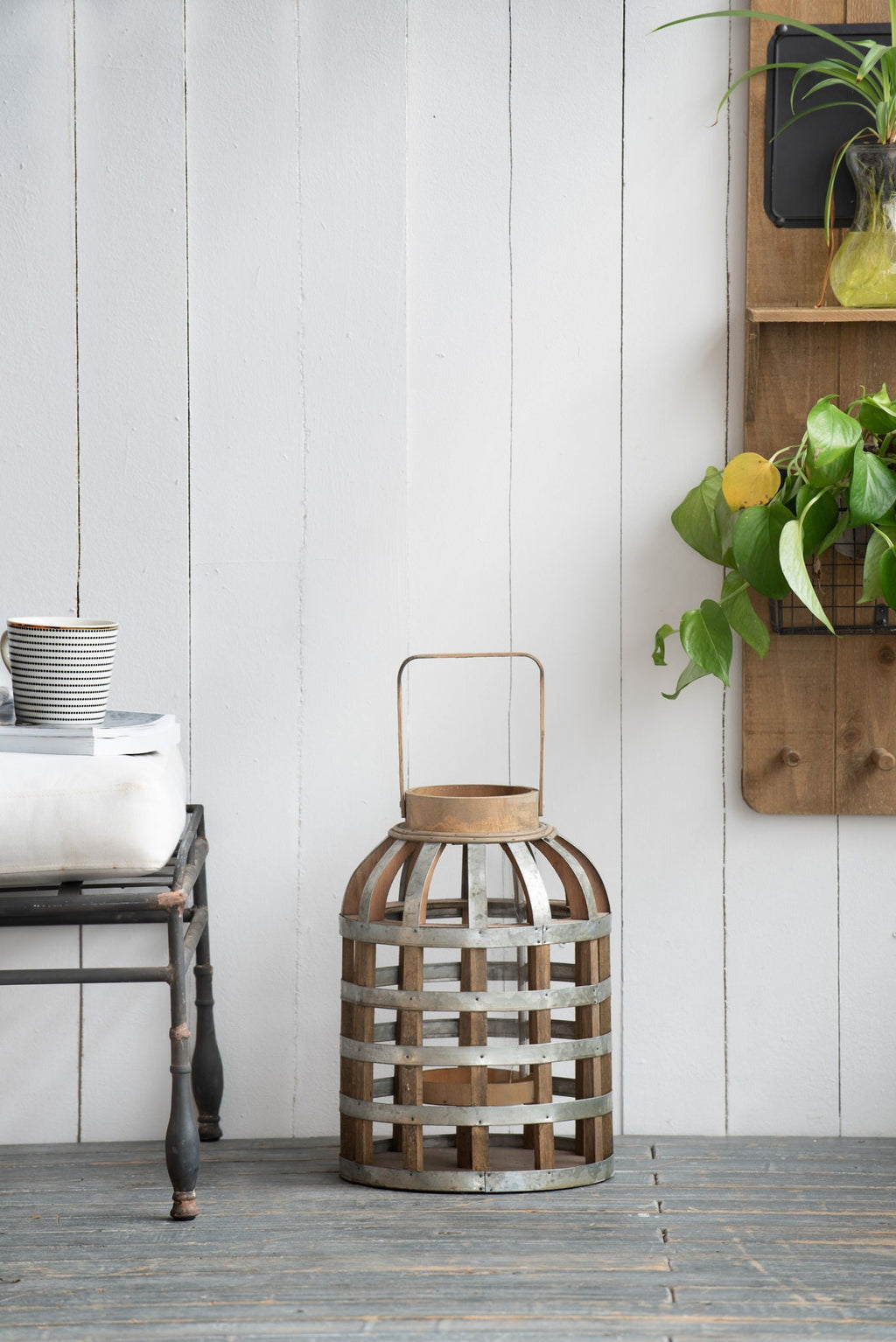 Decorative Lantern With Handle, Wooden Lantern For Indoor Outdoor, Home Garden Wedding Unique Piece Furniture
