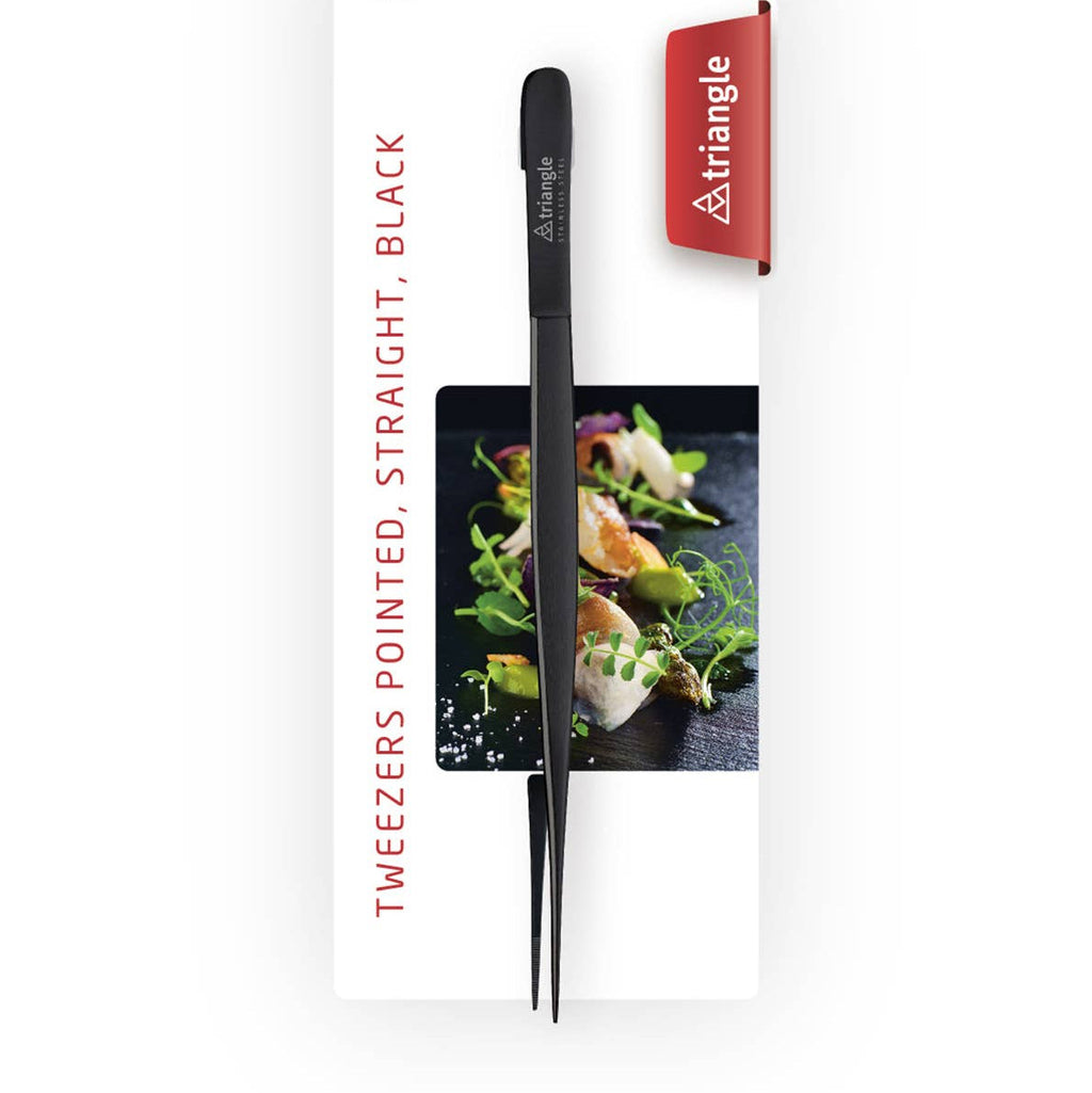 Pointed Tweezers, 15cm, Black Tea + Linen