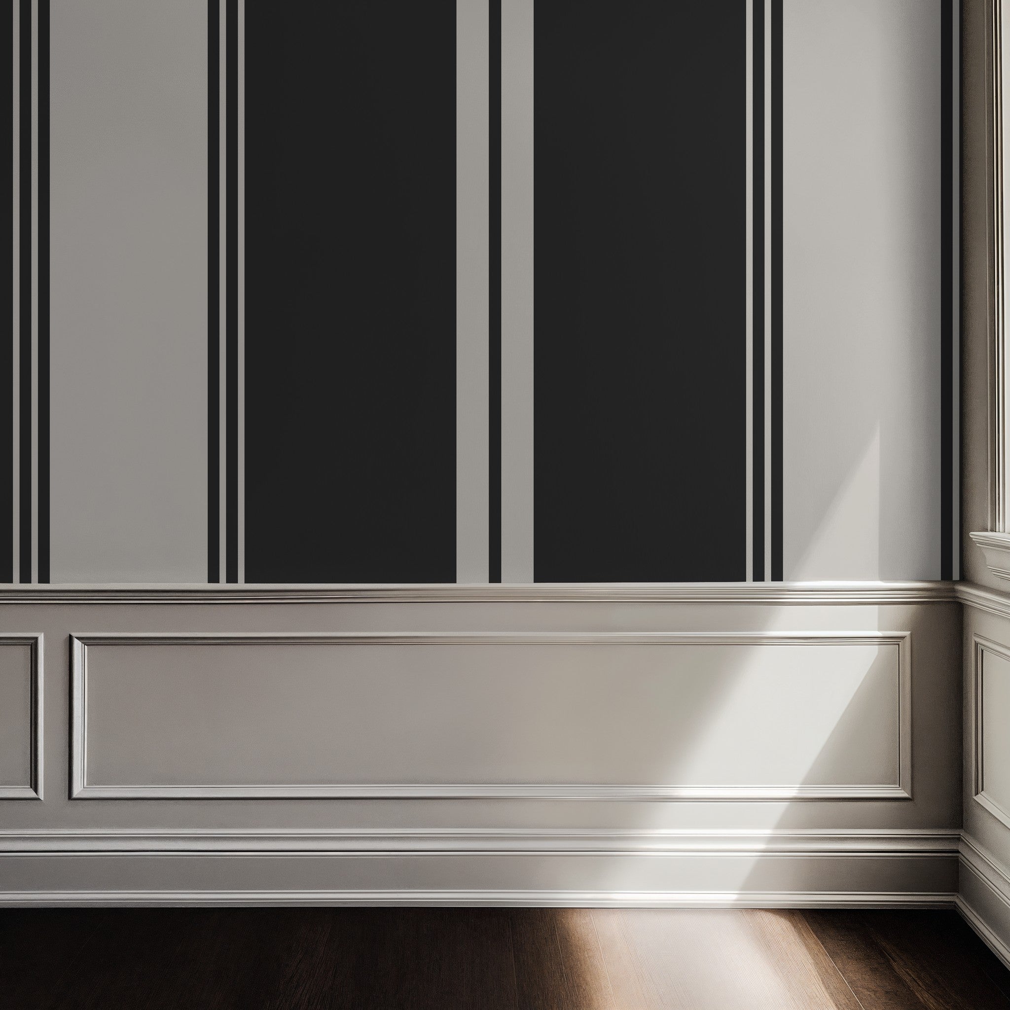 Fletcher Stripe (Charcoal) Wallpaper WALL BLUSH