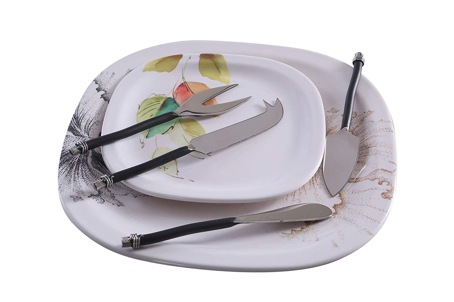 Cheese knives set of 4 (Stainless Steel, curved handle) Vibhsa