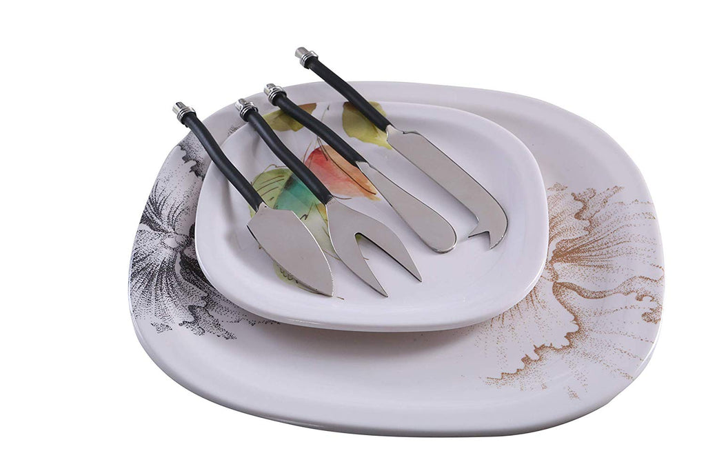 Cheese knives set of 4 (Stainless Steel, curved handle) Vibhsa