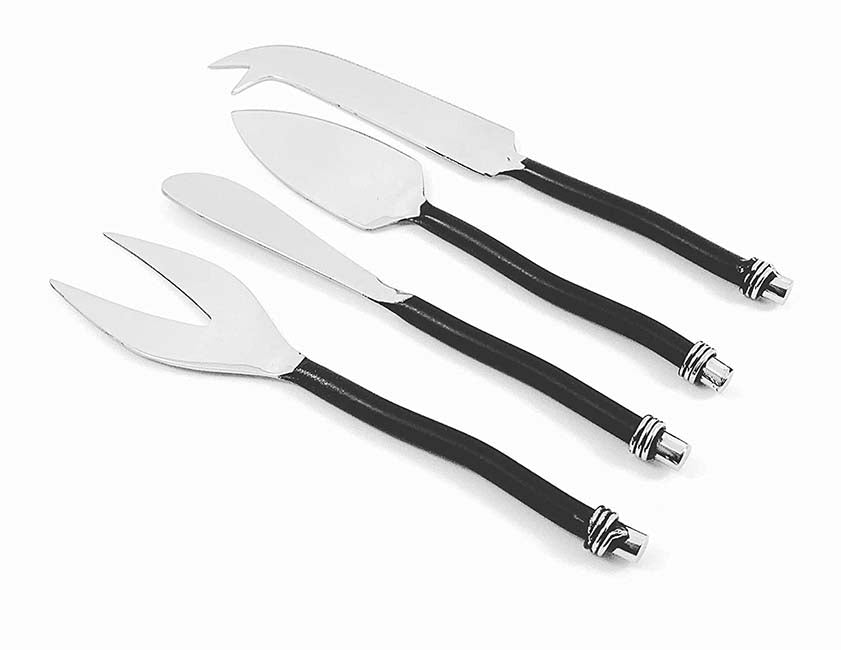 Cheese knives set of 4 (Stainless Steel, curved handle) Vibhsa