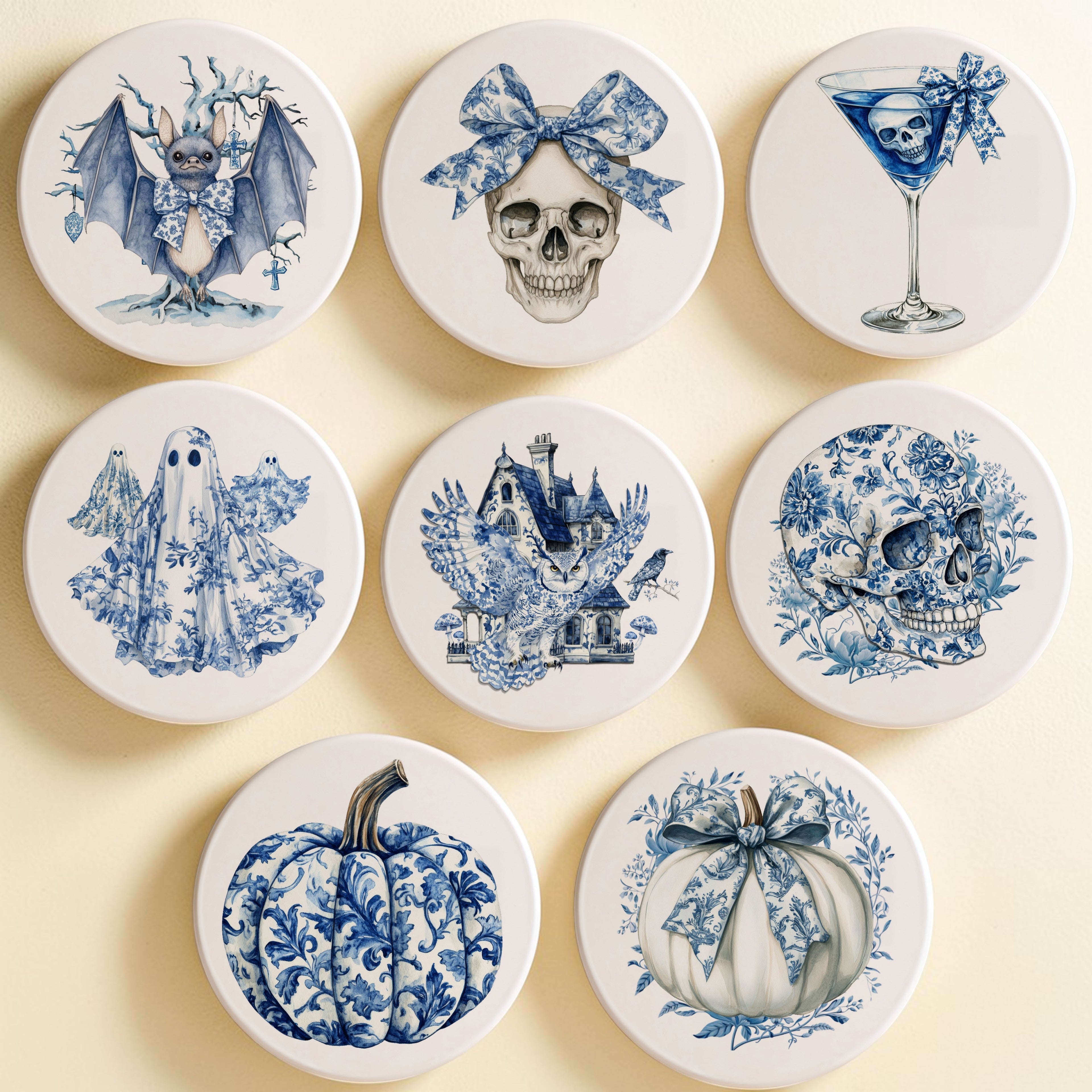 Chinoiserie Halloween Coasters Gia Roma
