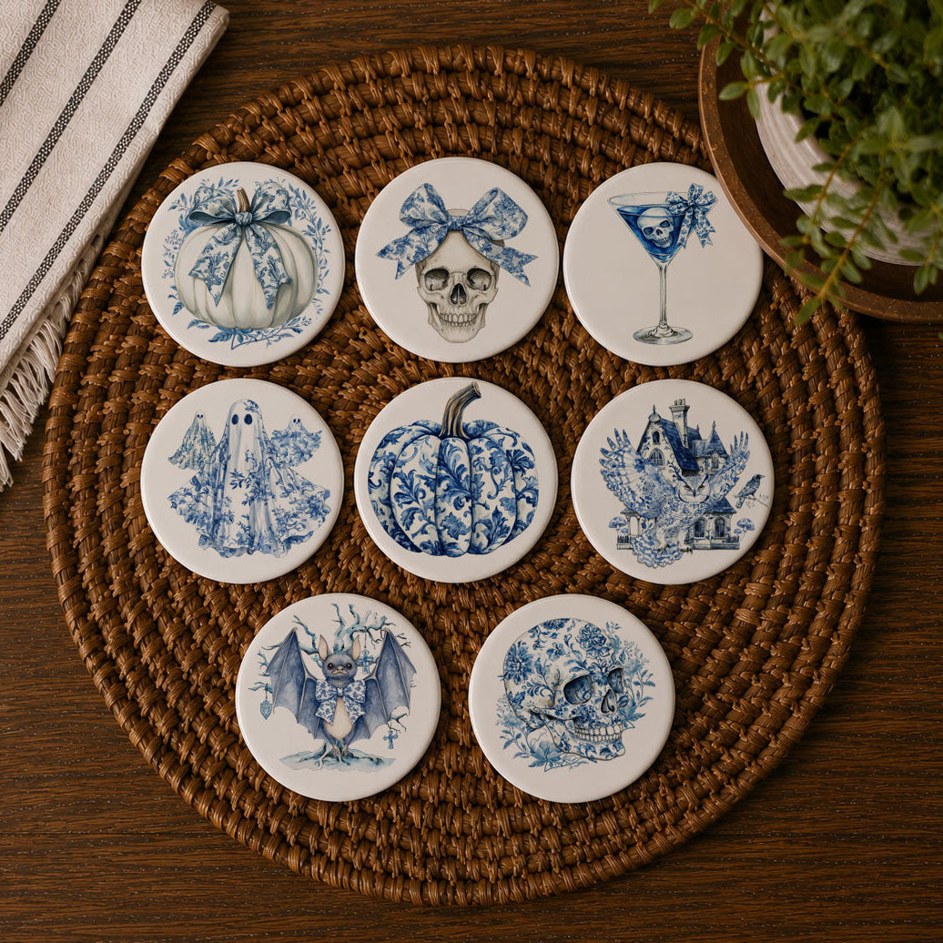 Chinoiserie Halloween Coasters Gia Roma
