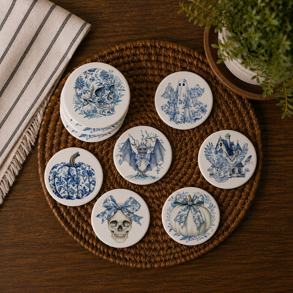 Chinoiserie Halloween Coasters Gia Roma
