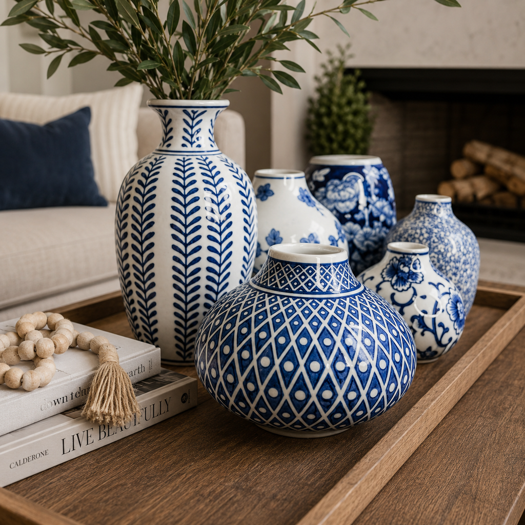 Samira Blue Vases Gia Roma