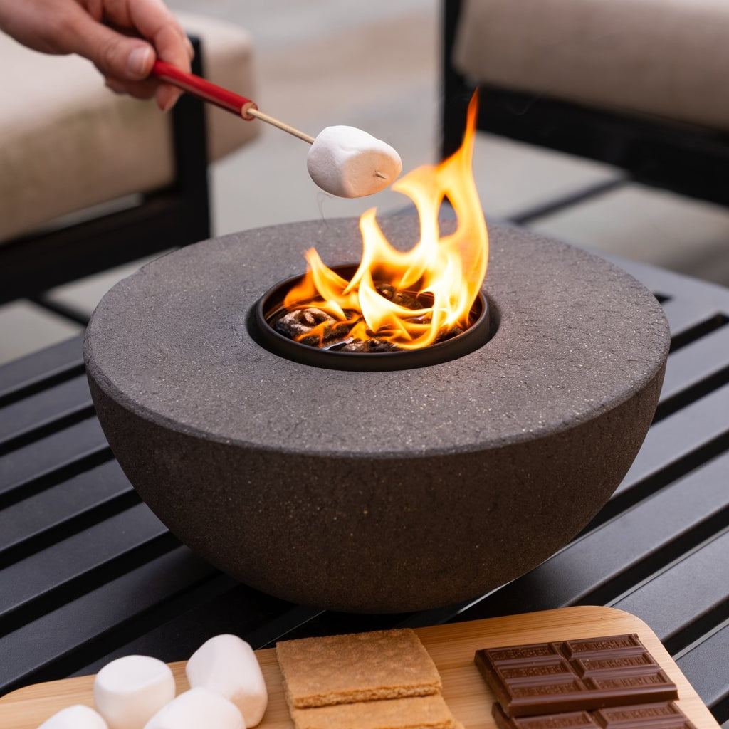 Concrete Semi-Round Fire Pit City Bonfires