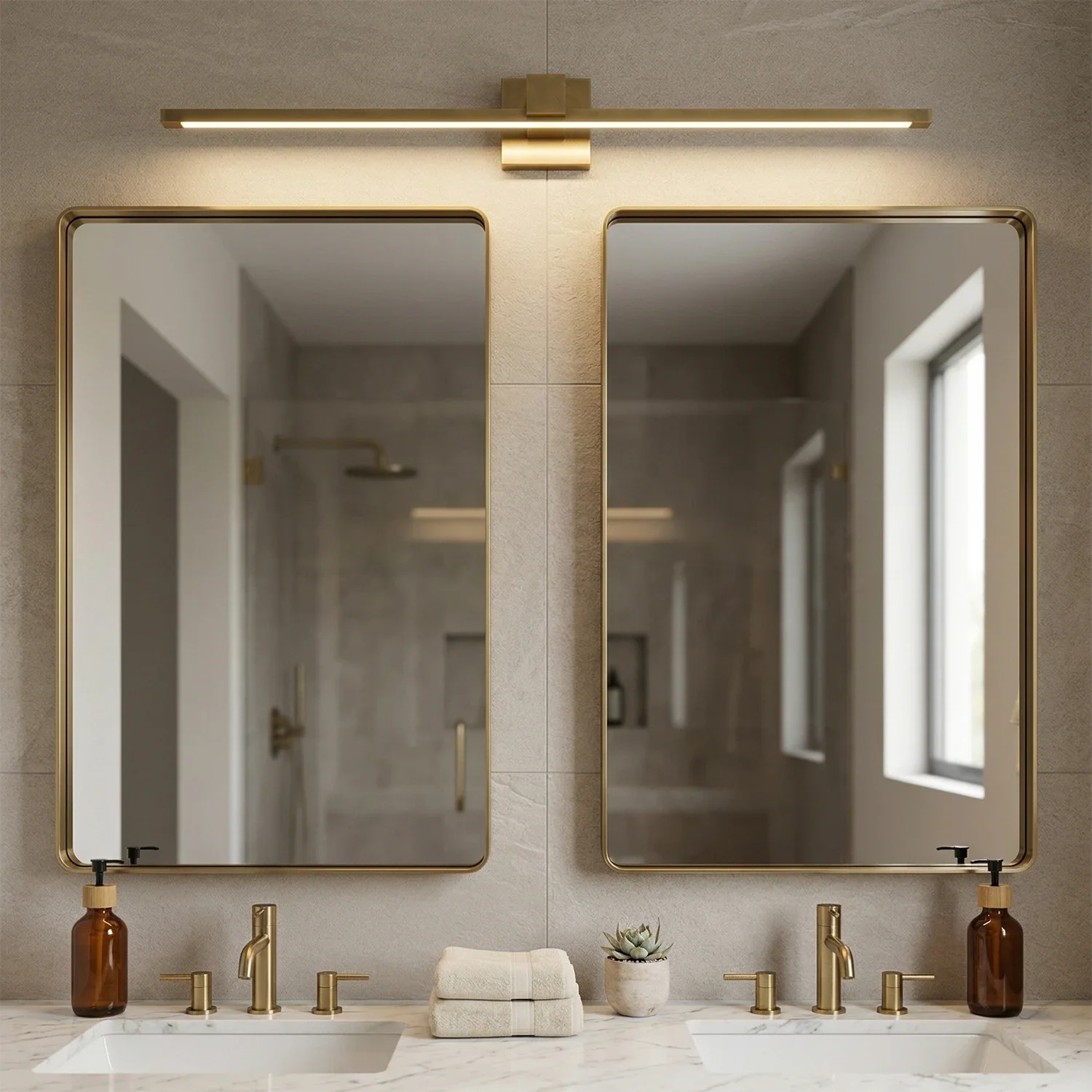 Corinth Brass Picture Light Wall Sconce