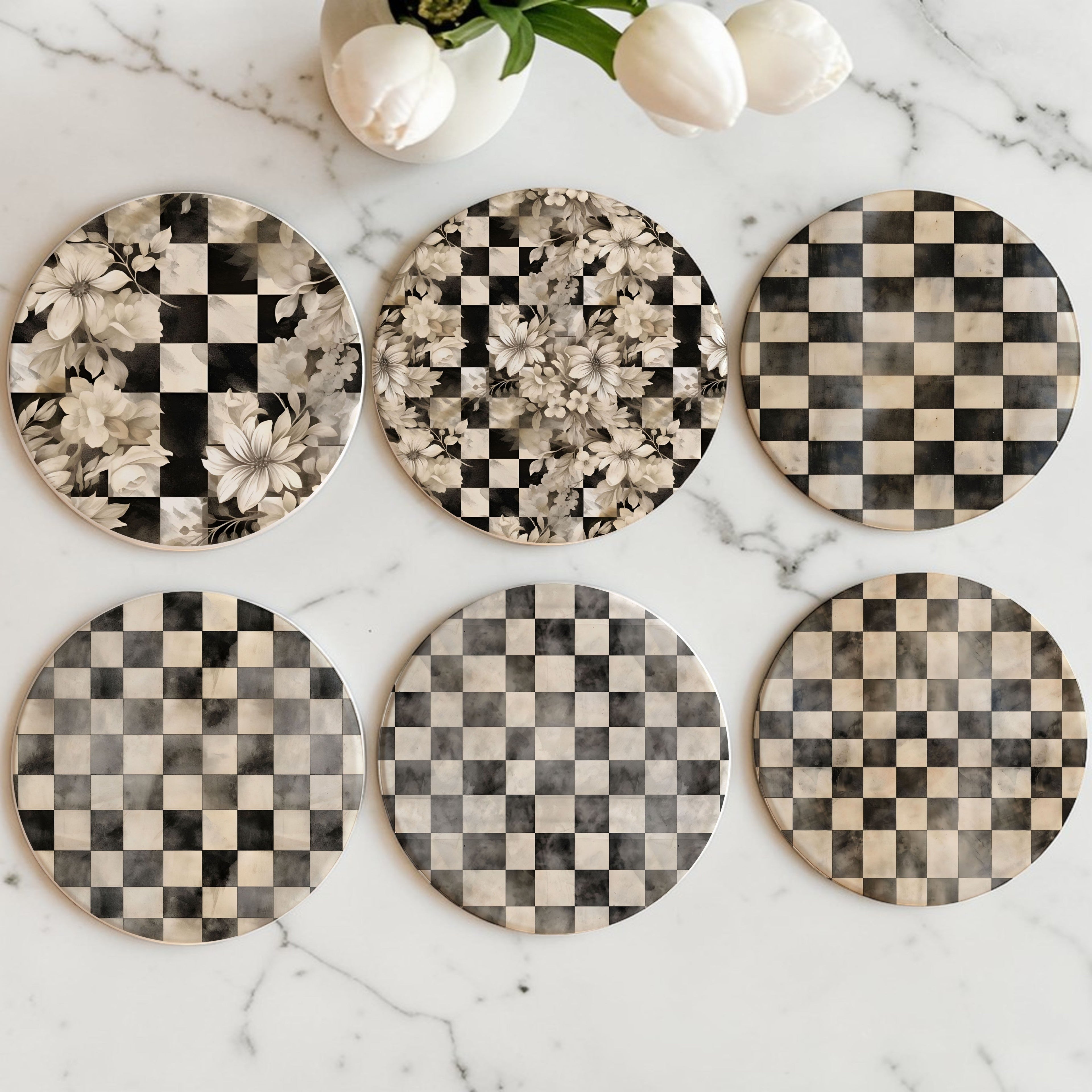 Courtly Check Coasters Gia Roma