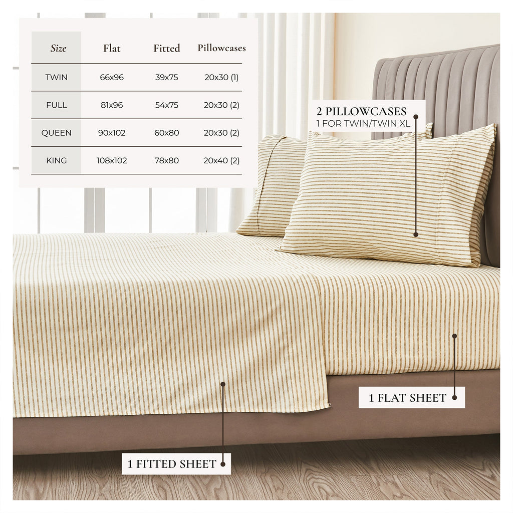 Striped Sheet Set - Evette Collection Great Bay Home