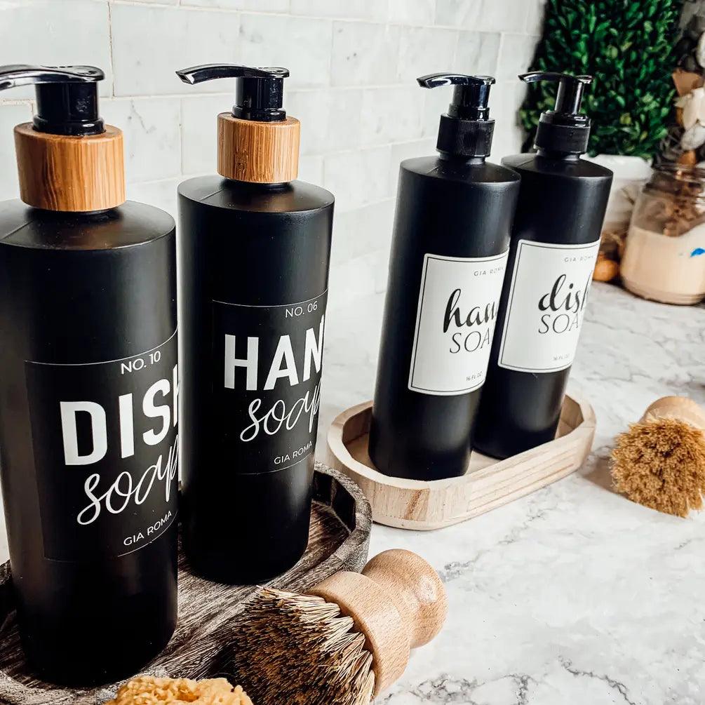 16oz Plastic Black Bottles Gia Roma