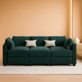 Luxurious Emerald Green Velvet Modular Sleeper Sofa ShipItFurniture