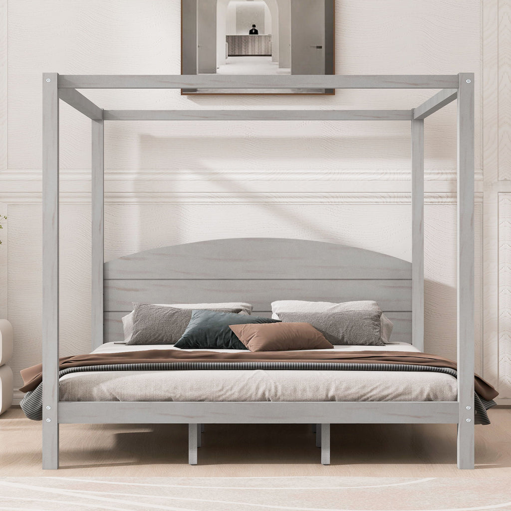 anopy Platform Bed With Headboard And Support Legs Unique Piece Furniture