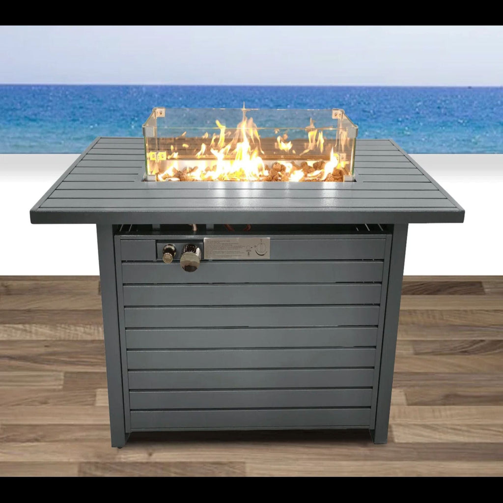 Propane Outdoor Fire Pit Table With Lid Versatile Fuel Options Unique Piece Furniture