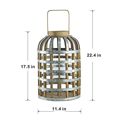 Decorative Lantern With Handle, Wooden Lantern For Indoor Outdoor, Home Garden Wedding Unique Piece Furniture
