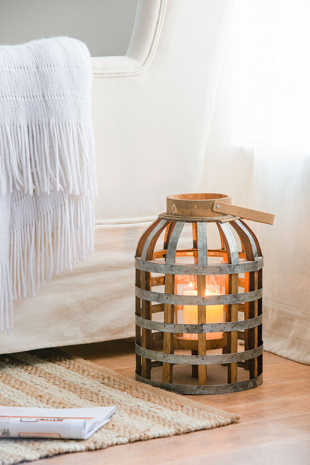 Decorative Lantern With Handle, Wooden Lantern For Indoor Outdoor, Home Garden Wedding Unique Piece Furniture