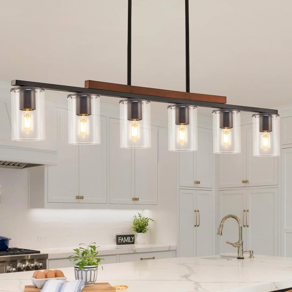 Farmhouse Black Linear Chandelier Farmhouse Decor