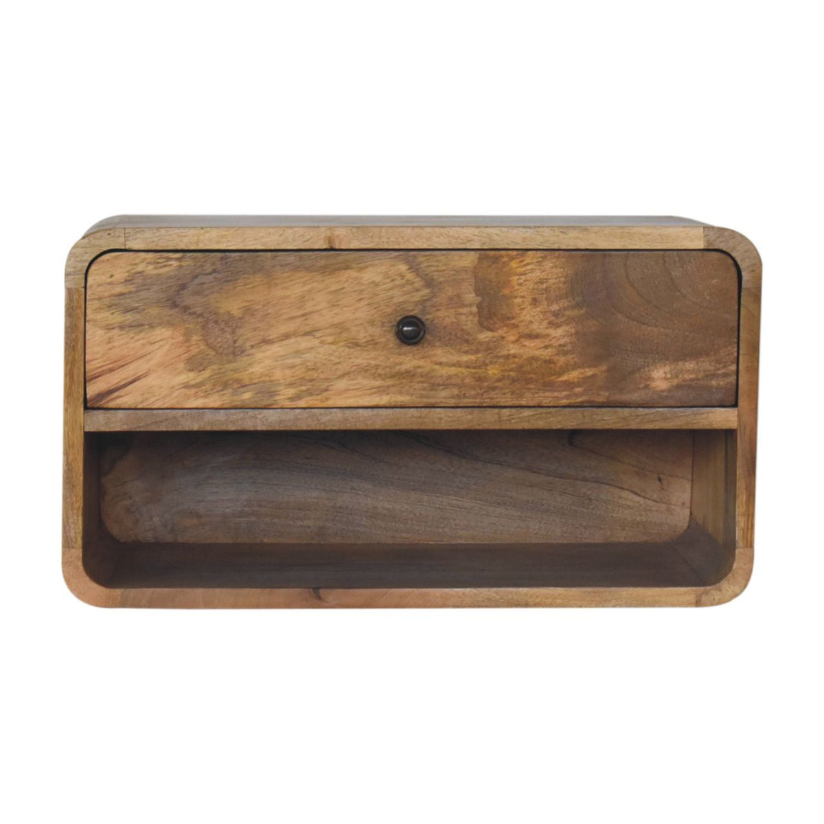 Curve Upper Slot Floating Nightstand Unique Piece Furniture