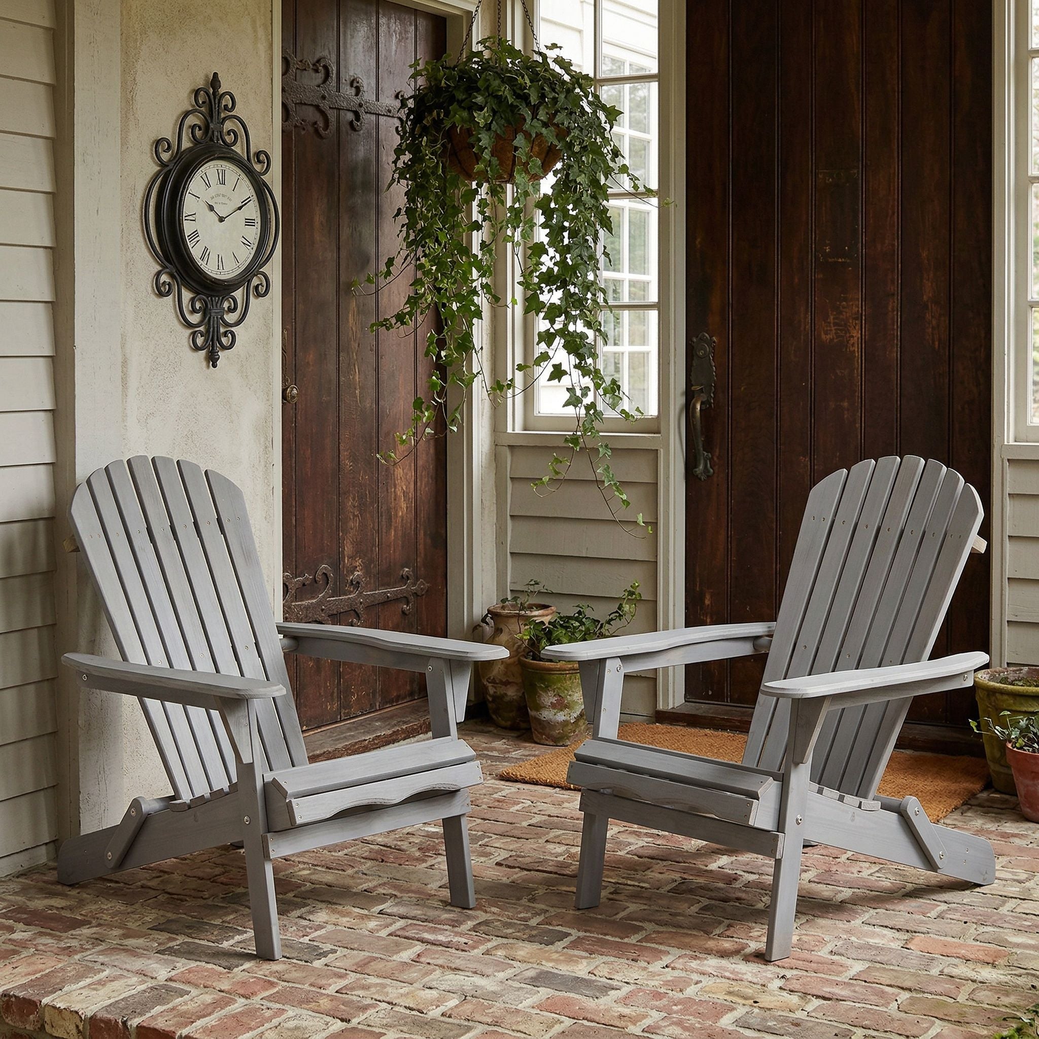 Oversize Outdoor Folding Adirondack Chair, Patio Chair For Garden Unique Piece Furniture