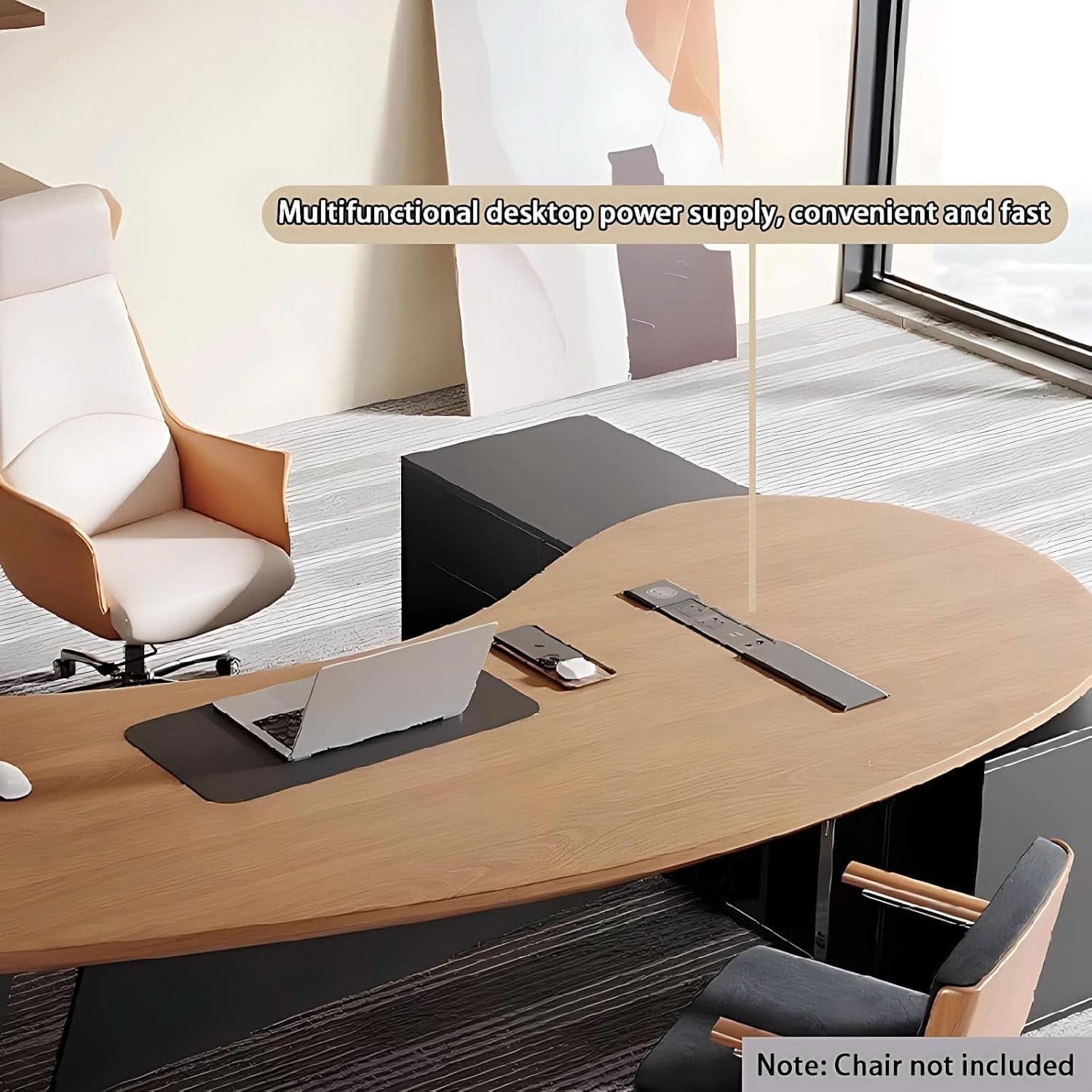 Spacious L Shaped Executive Desk With Side Storage System ShipItFurniture