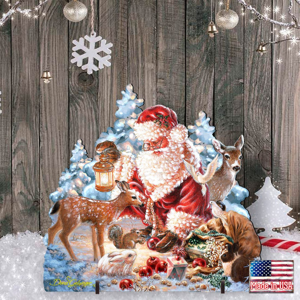 Abundance of Joy Christmas Outdoor Scene by D Gelsinger featuring Santa and Snowman - Christmas Decor 8461044F-0104 G.DeBrekht