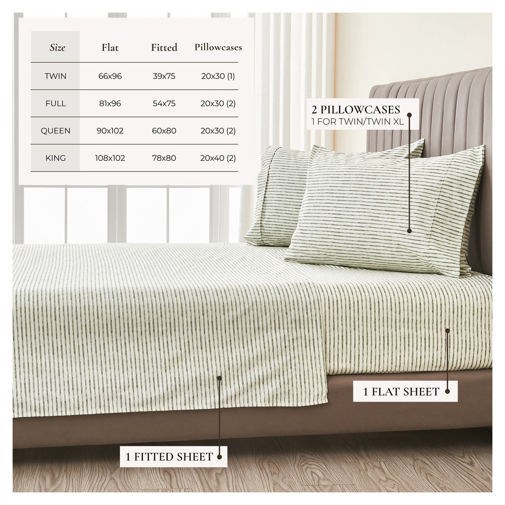 Striped Sheet Set - Evette Collection Great Bay Home