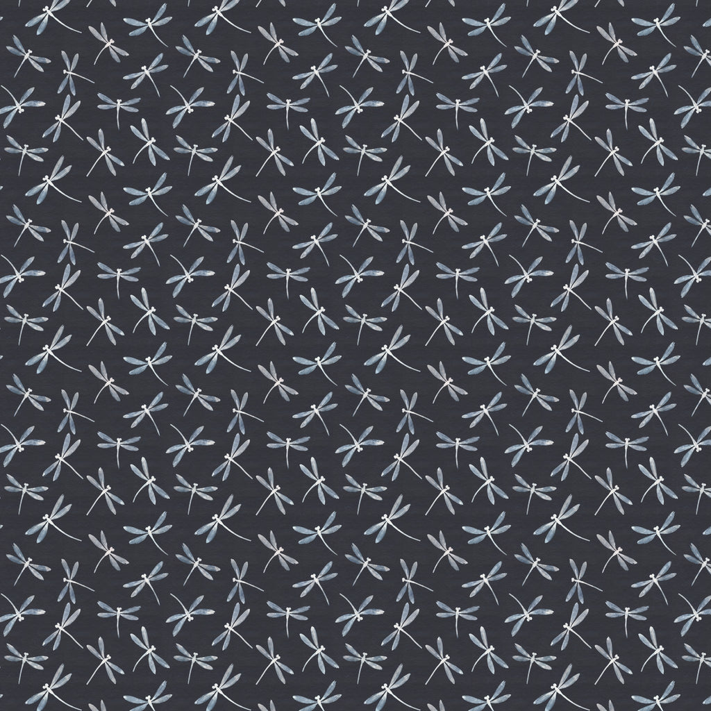 Dragonfly Daydream (Black) Wallpaper WALL BLUSH