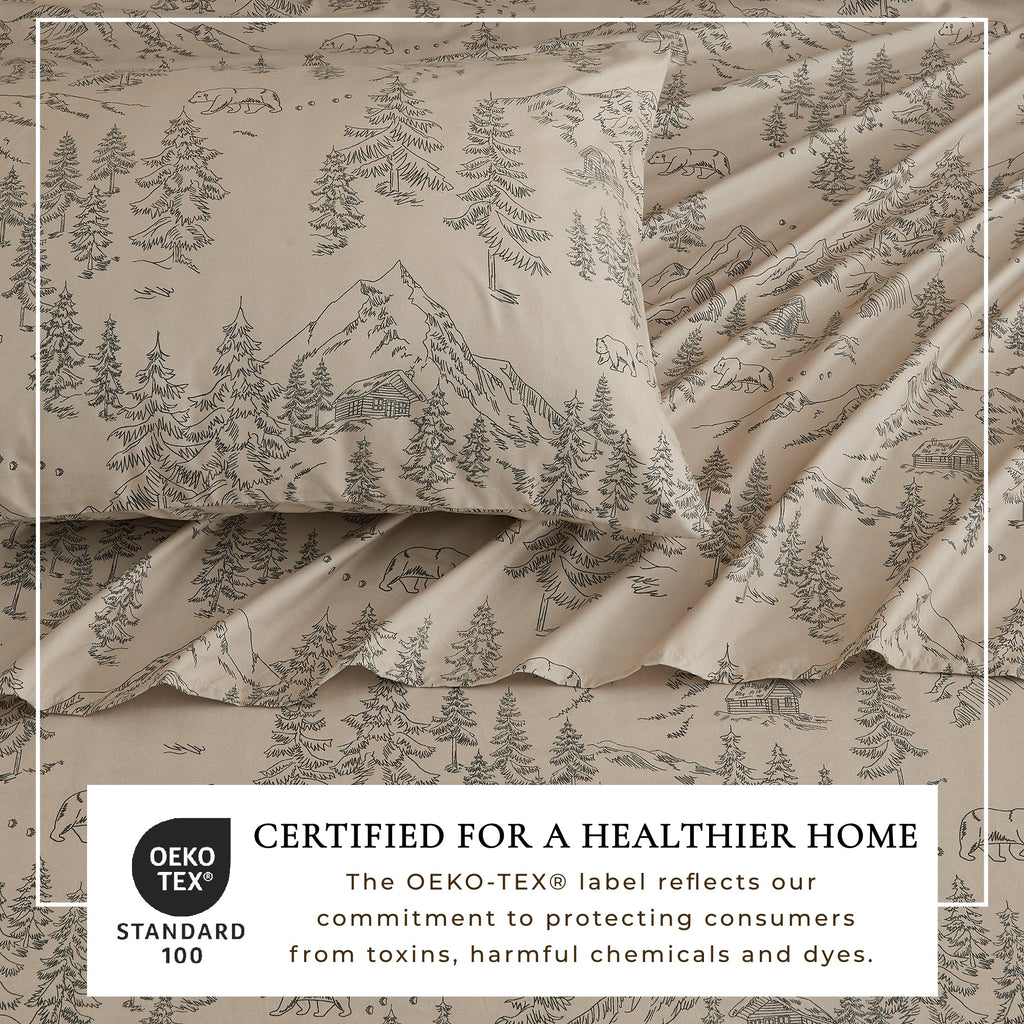 Lodge Printed Sheet Set - Mountain Ridge Collection Great Bay Home